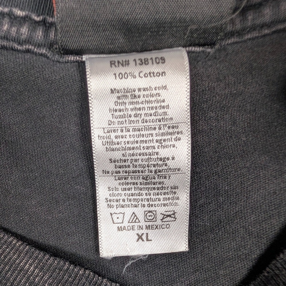 Harley-Davidson Shirt Mens XL Gray Mineral Wash Double Sided Graphic Biker - Picture 5 of 10